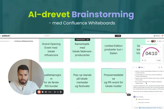 Ai-drevet brainstorming med Confluence whiteboards