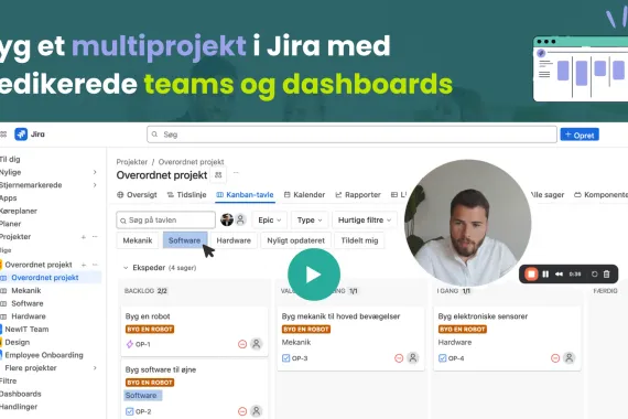 Byg et multiprojekt i Jira med dedikerede teams og dashboards