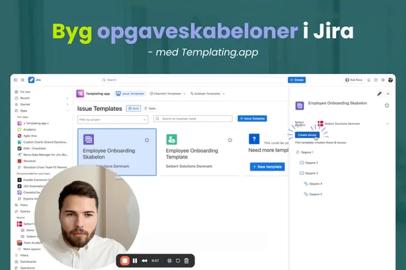 Byg opgaveskabeloner i Jira