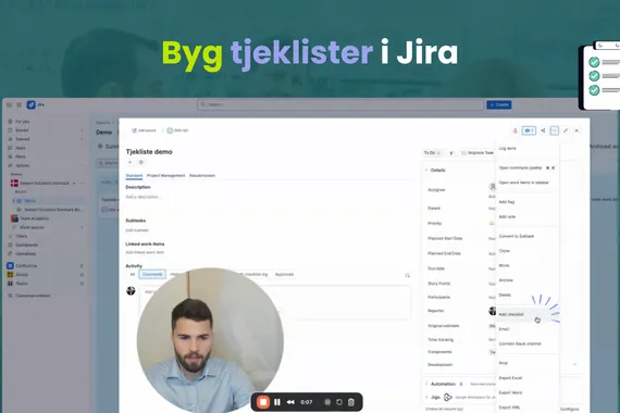 Byg tjeklister i Jira