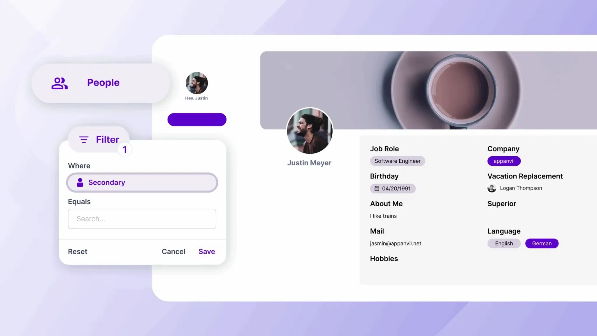 Mantra intranet med oversigt over virksomhedens nyheder og kommende begivenheder i Confluence