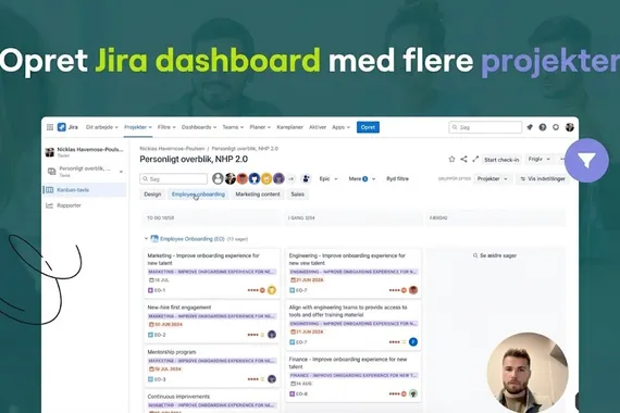 Opret Jira dashboard med flere projekter