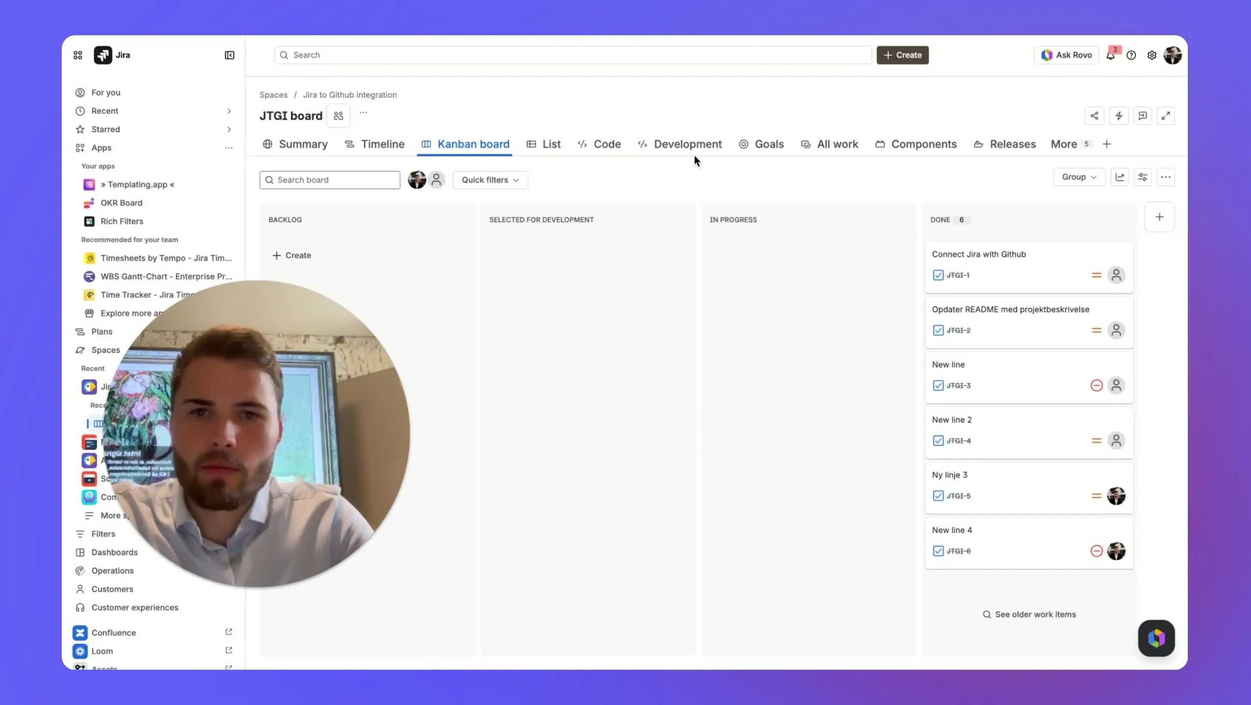 Opret en Jira-opgave klar til udvikling